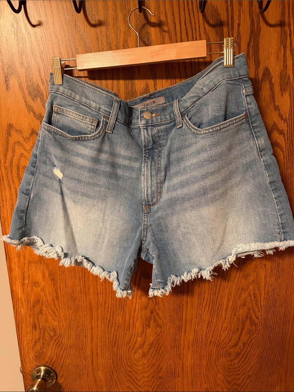Joe's Jeans Light Blue Distressed Frayed Hem Denim Shorts